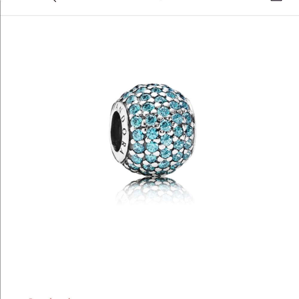 Genuine Pandora Teal Pavè Lights Charm
